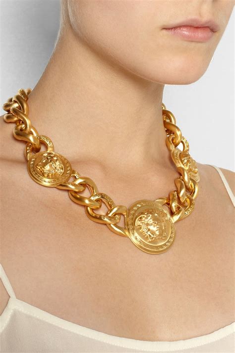 versace gold chain necklace.